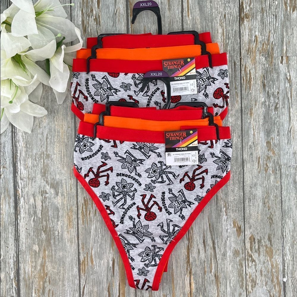 Stranger Things Halloween Thong Panties Underwear 2, 3-Packs Size XXL